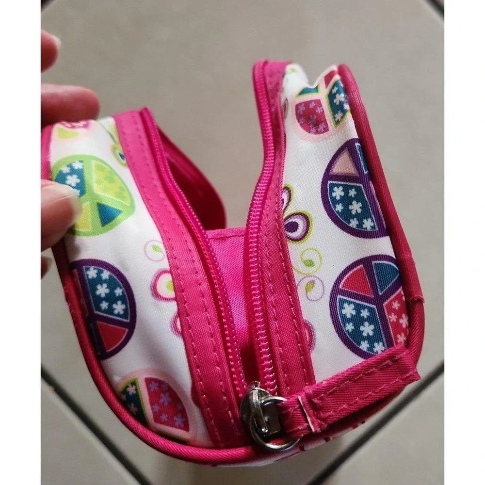 Floral/Peace Sign Makeup Bag